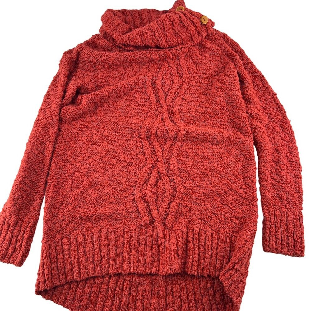 Moth Anthropologie Women's‎ Sweater Turtleneck size Medium Rust Red